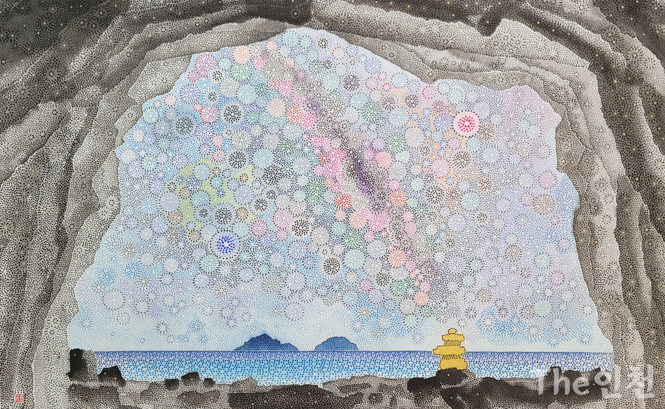 박재만_견우와 직녀_73x117cm_한지에 타잠묘 수묵채색_2025